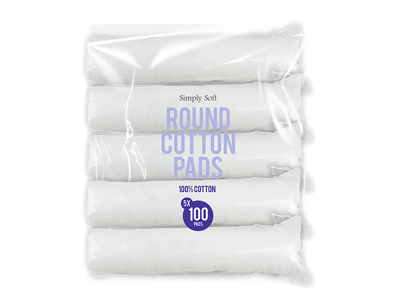 Round Cotton Pads 5 x 100 pads